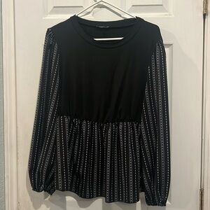 Long puff sleeve blouse